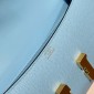 Hermes Constance Elan Shoulder Bag in Epsom Leather-Light blue