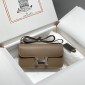 Hermes Constance Elan Shoulder Bag in Epsom Leather-Light Grey