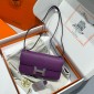 Hermes Constance Elan Shoulder Bag in Epsom Leather-Purple