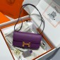 Hermes Constance Elan Shoulder Bag in Epsom Leather-Purple