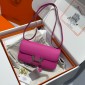 Hermes Constance Elan Shoulder Bag in Epsom Leather-Rose