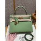 Hermes Kelly 25 / 28  in Epsom Leather-Vert Criquent