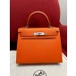 Hermes Kelly 25 / 28  in Epsom Leather-Orange