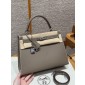 Hermes Kelly 25 / 28  in Epsom Leather-Etoupe