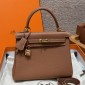 Hermes Kelly 25 / 28  in togo leather-Brown