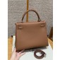 Hermes Kelly 25 / 28  in togo leather-Brown