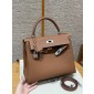 Hermes Kelly 25 / 28  in togo leather-Brown