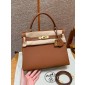 Hermes Kelly 25 / 28  in togo leather-Brown