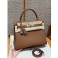 Hermes Kelly 25 / 28  in togo leather-Brown