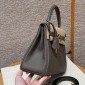 Hermes Kelly 25 / 28  in togo leather-Mauve pale