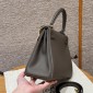 Hermes Kelly 25 / 28  in togo leather-Mauve pale