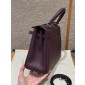 Hermes Kelly 25 / 28  in togo leather-Cassis