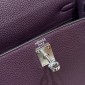 Hermes Kelly 25 / 28  in togo leather-Cassis