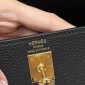 Hermes Kelly 25 / 28  in togo leather-Black