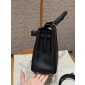 Hermes Kelly 25 / 28  in togo leather-Black