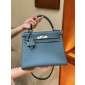 Hermes Kelly 25 / 28  in togo leather-Blue jean