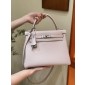 Hermes Kelly 25 / 28  in togo leather-Mauve pale