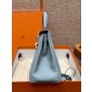 Hermes Kelly 25 / 28  in togo leather-Blue lin