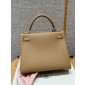 Hermes Kelly 25 / 28  in togo leather-Biscuit