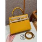 Hermes Kelly 25 / 28  in Epsom Leather-Jaune ambre