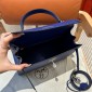 Hermes Kelly 25 / 28  in Epsom Leather-Blue electric