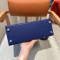 Hermes Kelly 25 / 28  in Epsom Leather-Blue electric