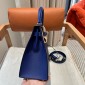 Hermes Kelly 25 / 28  in Epsom Leather-Blue electric
