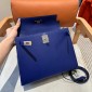 Hermes Kelly 25 / 28  in Epsom Leather-Blue electric