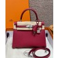 Hermes Kelly 25 / 28  in Epsom Leather-Ruby