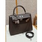 Hermes Kelly 25 / 28  in Epsom Leather-Chocolate