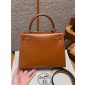 Hermes Kelly 25 / 28  in Box Leather-Brown