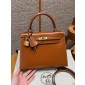Hermes Kelly 25 / 28  in Box Leather-Brown