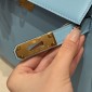 Hermes Kelly 25 / 28  in Swift Leather-Celeste