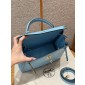 Hermes Kelly 25 / 28  in Swift Leather-Celeste