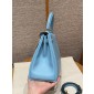 Hermes Kelly 25 / 28  in Swift Leather-Celeste