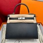 Hermes Kelly 25 / 28  in Epsom Leather-Black