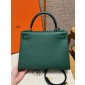 Hermes Kelly 25 / 28  in Epsom Leather-Makachite