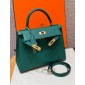 Hermes Kelly 25 / 28  in Epsom Leather-Makachite