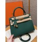 Hermes Kelly 25 / 28  in Epsom Leather-Makachite