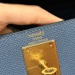Hermes Kelly 25 / 28  in Epsom Leather-Blue agate