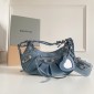 Balenciaga Le Cagole Borsa a tracolla piccola-Con strass in blu