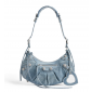 Balenciaga Le Cagole Borsa a tracolla piccola-Con strass in blu