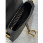 Christian Dior Saddle Bag with Strap-Black 
