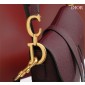 Christian Dior Saddle Bag with Strap-Plum