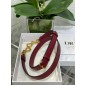 Christian Dior Saddle Bag with Strap-Cherry Red 