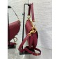 Christian Dior Saddle Bag with Strap-Cherry Red 