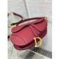 Christian Dior Saddle Bag with Strap-Cherry Red 