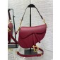 Christian Dior Saddle Bag with Strap-Cherry Red 