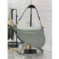 Christian Dior Saddle Bag with Strap-Stone grey