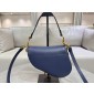 Christian Dior Saddle Bag with Strap-Deep Ocean Blue 
